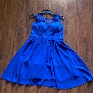Mid length blue dress